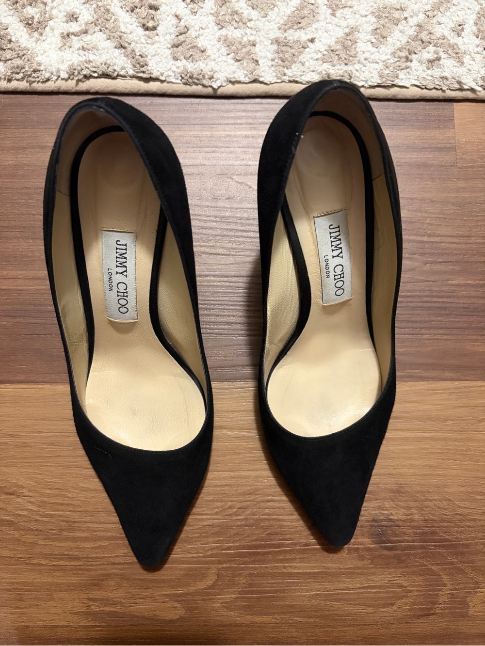 Jimmy Choo Romy Black Suede Pumps - Picture 4 of 8